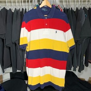 Vintage early 2000s Striped Polo button up Sz XL